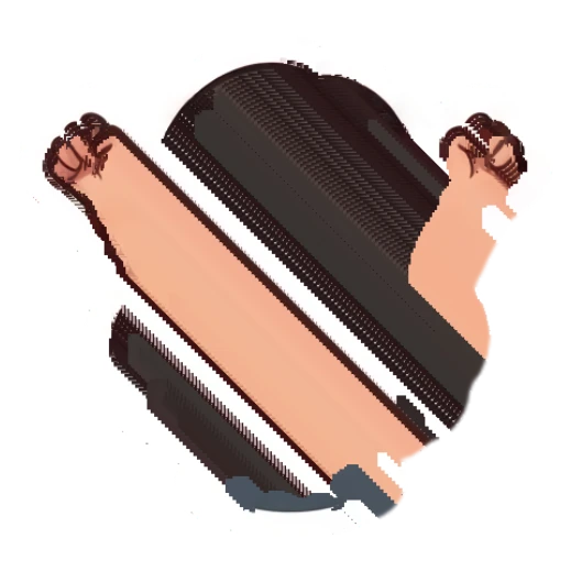 Curly-haired girl cheering with star eyes Curly Haired Girl Daily Life sticker for expressive chats and social replies.