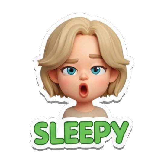 保守秘密的女孩 Blonde Girl Daily Vibes sticker for expressive chats and social replies.