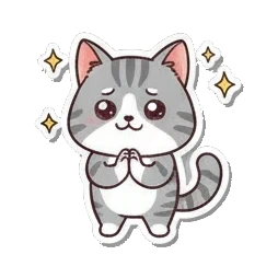 害羞脸红 Chibi Tabby's Moods sticker for expressive chats and social replies.