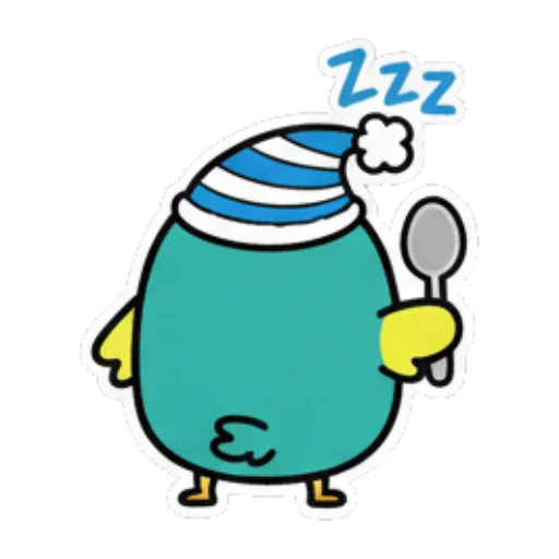 小鸟戴睡帽，准备睡觉 Cute Bird Emotions sticker for expressive chats and social replies.