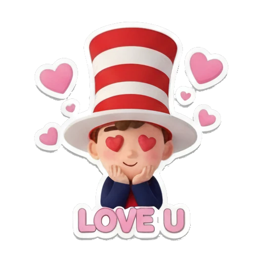 Surprised boy saying Wow Whimsical Hat Boy Adventures sticker for expressive chats and social replies.