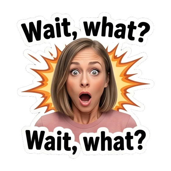Mom looking shocked with mouth open and explosion background. Mally Mom Daily Life sticker for expressive chats and social replies.