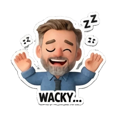 大叔搞怪表情 Cheerful Bearded Guy sticker for expressive chats and social replies.