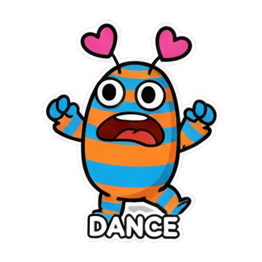 吃惊 Striped Monster's Mood Diary sticker for expressive chats and social replies.
