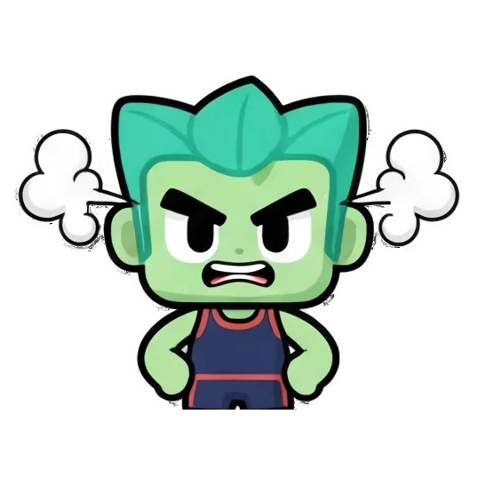 流汗紧张地祈祷 Chibi Green Boy Expressive Stickers sticker for expressive chats and social replies.