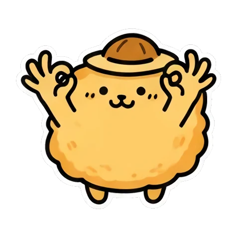 Fluffy character showing 'okay' gesture Fluffy Hat Creature Stickers sticker for expressive chats and social replies.
