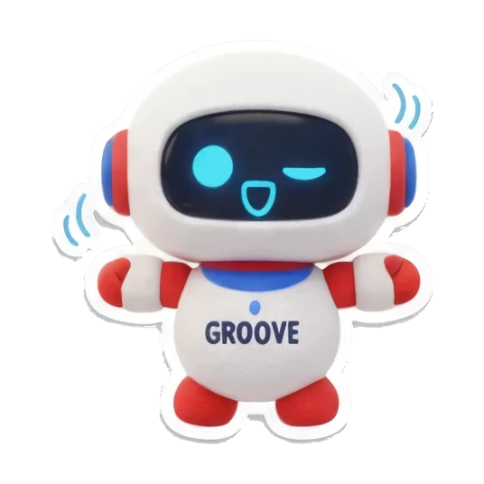 Dancing robot grooving Mini Bot Emotions sticker for expressive chats and social replies.
