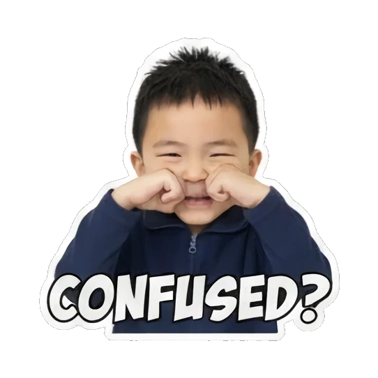 boy confused question Little Boy's Daily Moods sticker for expressive chats and social replies.