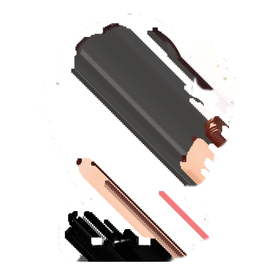 Confident girl pointing to the side, looking cool and trendy. Cheerful Little Girl Daily sticker for expressive chats and social replies.