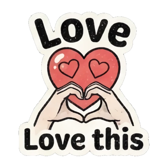 Blonde girl forming a heart shape with her hands to show love. Retro Blonde Comic Vibes sticker for expressive chats and social replies.