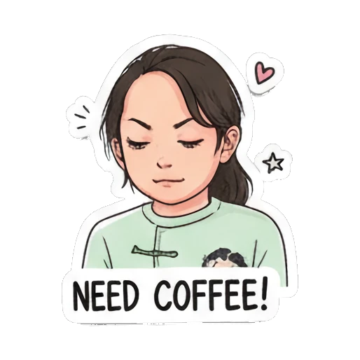 Sending love with a heart Daily Life of a Lively Girl sticker for expressive chats and social replies.