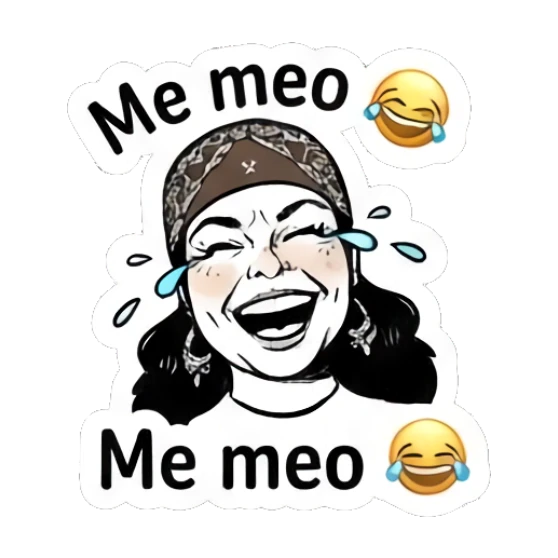 Girl with bandana laughing out loud, hilarious Bandana Girl Daily Vibes sticker for expressive chats and social replies.