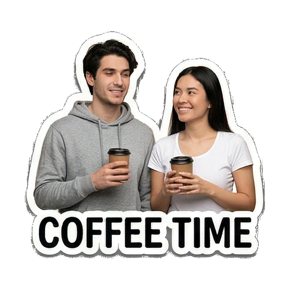 惊讶捂嘴表情 Couple Daily Vibes sticker for expressive chats and social replies.