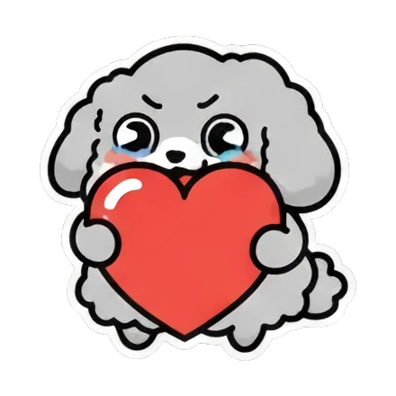 狗狗炸毛愤怒 Cute Fluffy Dog Stickers sticker for expressive chats and social replies.