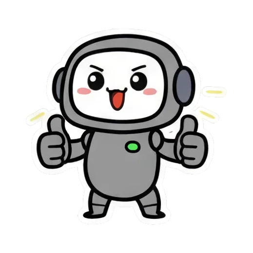举手示意或再见 Cute Robot Daily Expressions sticker for expressive chats and social replies.