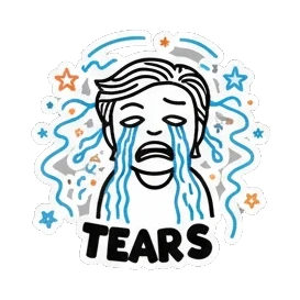 泪流满面的悲伤 Pop Art Moods sticker for expressive chats and social replies.
