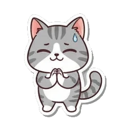 虎斑猫 Chibi Tabby's Moods sticker for expressive chats and social replies.