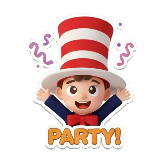 Cool boy with sunglasses Swag Whimsical Hat Boy Adventures sticker for expressive chats and social replies.