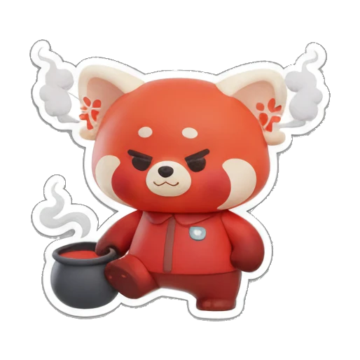 Red panda looking cozy Red Panda Daily Vibes sticker for expressive chats and social replies.