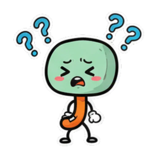 歪头困惑 Expressive Green Blob sticker for expressive chats and social replies.