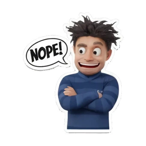 爸爸搞怪拒绝 Dad and Daughter Adventures sticker for expressive chats and social replies.