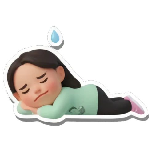 Sticker 16 from Cheerful Girl Daily Life, designed for expressive chats, social replies, and everyday reactions.