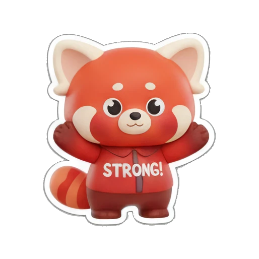 Red panda looking angry Red Panda Daily Vibes sticker for expressive chats and social replies.