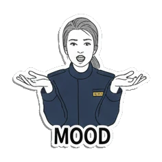 捂脸表示无语FACEPALM Digital Moods of a Modern Girl sticker for expressive chats and social replies.