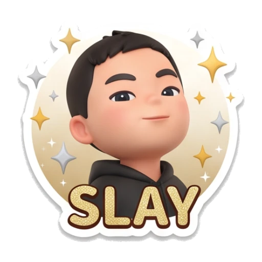 Boy looking confident and smug with text SLAY Mid-Autumn Boy Expressions sticker for expressive chats and social replies.