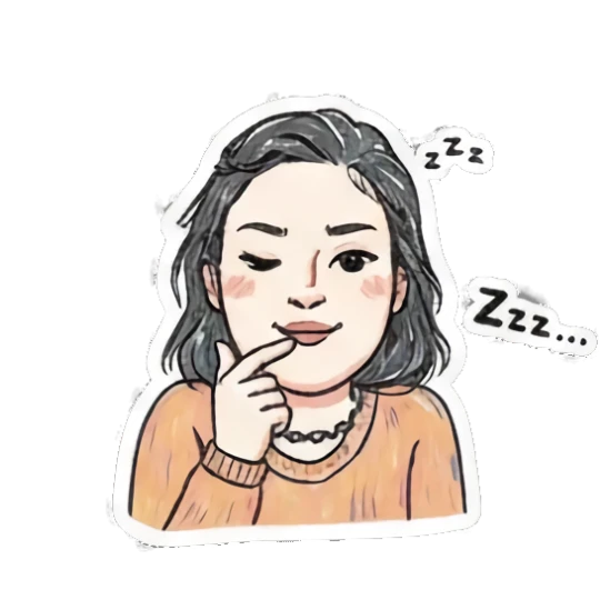 thinking girl with lightbulb Daily Life of a Playful Girl sticker for expressive chats and social replies.