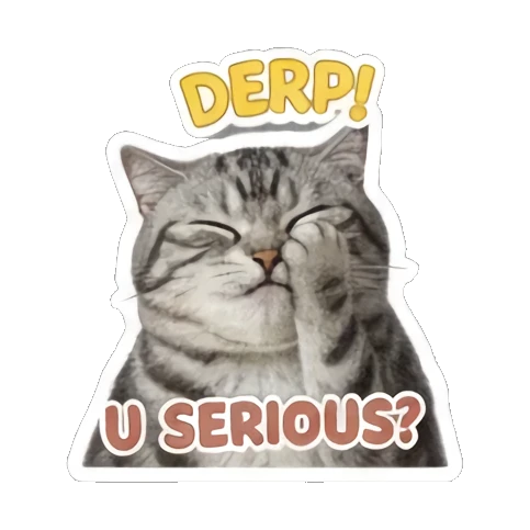 猫咪流泪大笑 Grumpy Tabby Daily sticker for expressive chats and social replies.