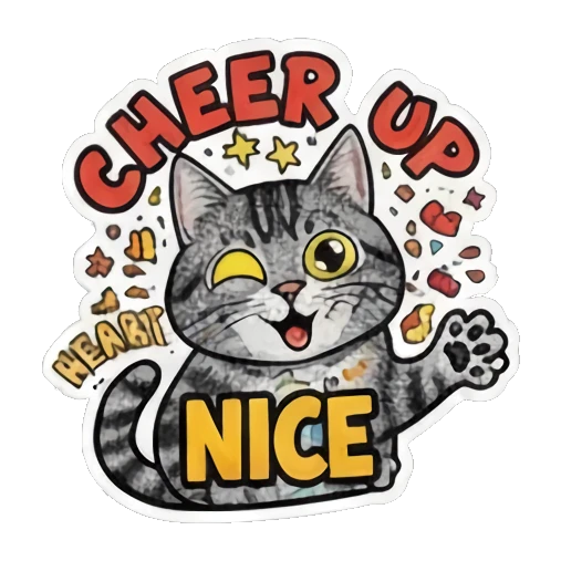 表示拒绝的猫咪 Sugar Skull Tabby sticker for expressive chats and social replies.