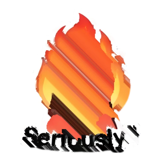 Young woman looking furious with flames behind her. My Daily Cartoon Life sticker for expressive chats and social replies.