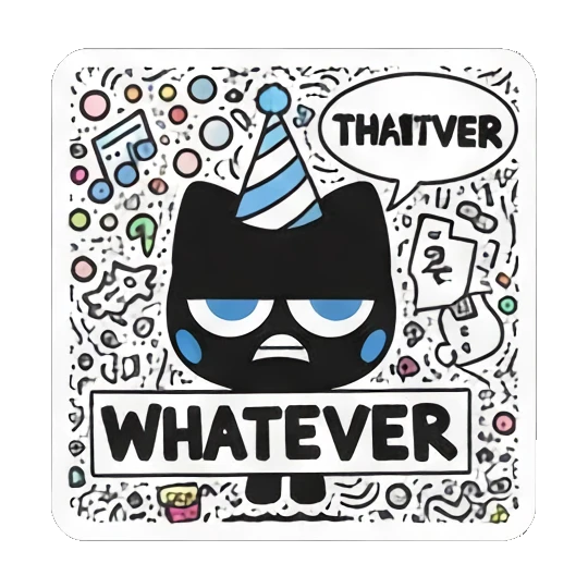 猫咪生气GRR Doodle Cat Expressions sticker for expressive chats and social replies.