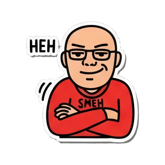 gaming with party hat Bald Guy Pop Art Vibes sticker for expressive chats and social replies.
