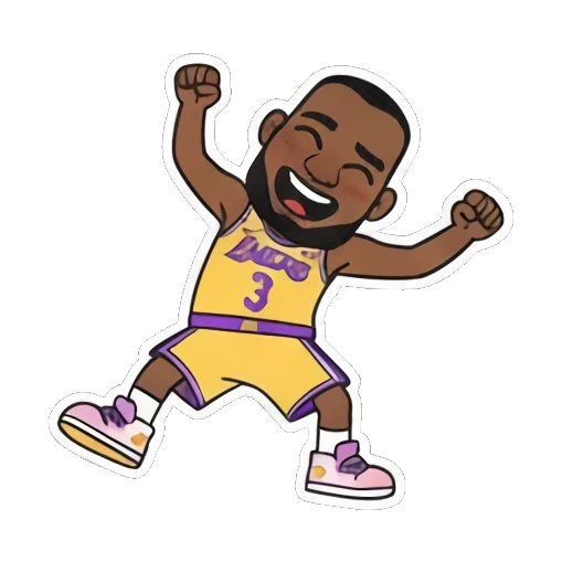 开心跳舞 LeBron's Cartoon Expressions sticker for expressive chats and social replies.