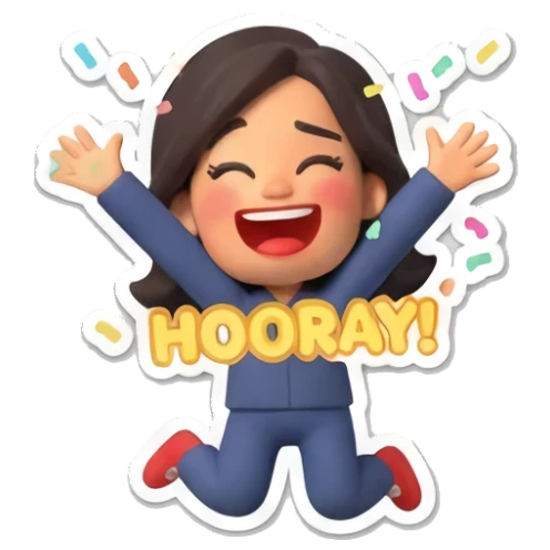 职场女性欢呼庆祝 Office Lady Daily Life sticker for expressive chats and social replies.