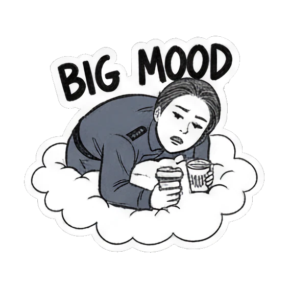 搞怪抢镜瞬间 Quirky Agent's Daily Reactions sticker for expressive chats and social replies.