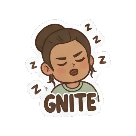 Strong girl flexing, "Get Pumped!". Girl's Daily Vibes sticker for expressive chats and social replies.