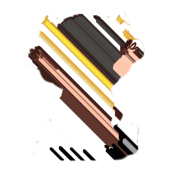 Joyful girl with sparkling eyes, arms raised in celebration. Cheerful Little Girl Daily sticker for expressive chats and social replies.