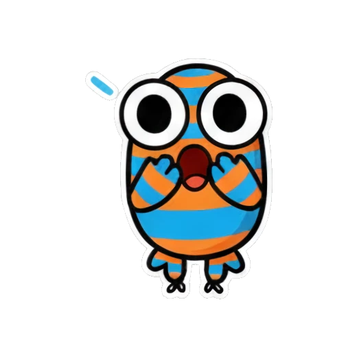 开心笑出声 Striped Monster's Mood Diary sticker for expressive chats and social replies.