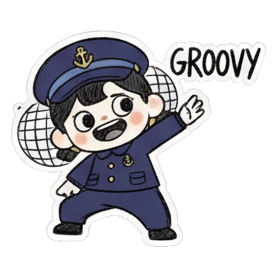 害羞水手Awabard Little Sailor's Daily Fun sticker for expressive chats and social replies.