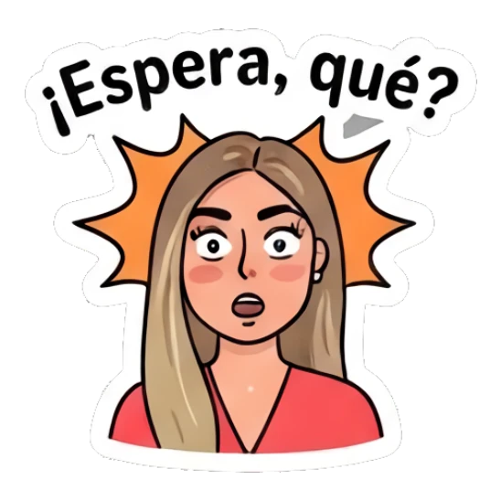 Woman looking shocked with speech bubble Couple Daily Vibes sticker for expressive chats and social replies.