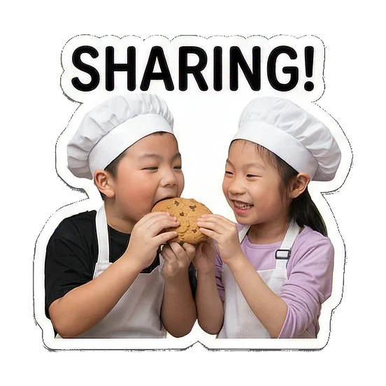 sharing a cookie Little Chefs Cooking Adventures sticker for expressive chats and social replies.