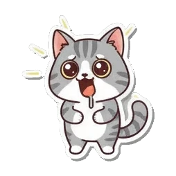 伤心大哭 Chibi Tabby's Moods sticker for expressive chats and social replies.