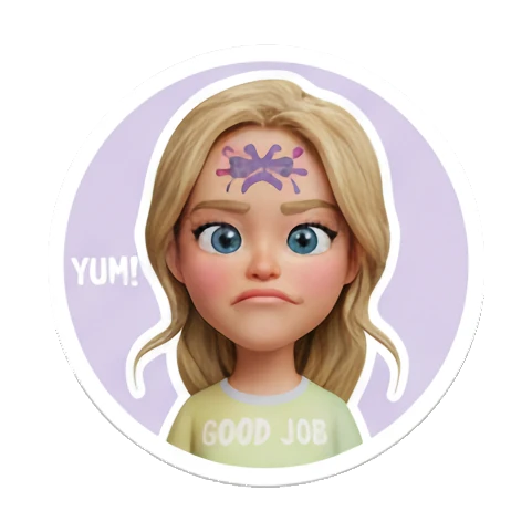 竖起大拇指点赞 Blonde Girl Daily Vibes sticker for expressive chats and social replies.