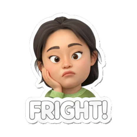 少女日常，喜怒哀乐尽在其中 Cute Girl's Daily Moods sticker for expressive chats and social replies.