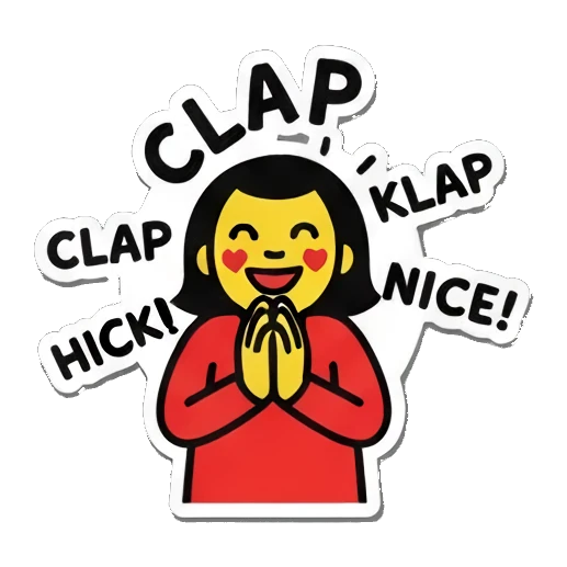 女孩开怀大笑 Pop Art Girl Expressions sticker for expressive chats and social replies.