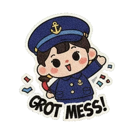 可爱小船长送上甜蜜 Little Captain's Party Fun sticker for expressive chats and social replies.