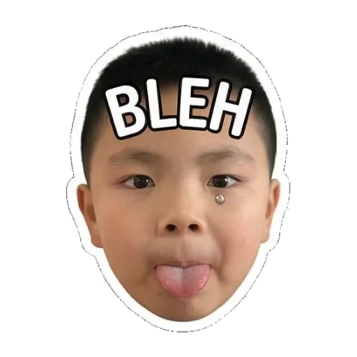 吐舌鬼脸，表示BLEH Boy's Expressive Faces sticker for expressive chats and social replies.